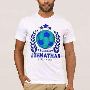 Camiseta Emblema del equipo de fútbol azul Regalos para h