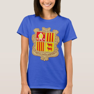 Camiseta Emblema del Estado de Andorra Coprincipado Históri
