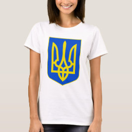 Camiseta Emblema del Estado de Ucrania Tridente Dorado Arte