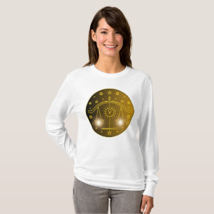 Camiseta Emblema del Zodiaco Libra   Símbolo Celestial Míni