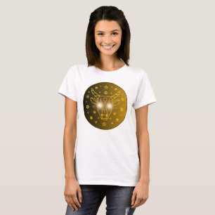 Camiseta Emblema del Zodíaco Tauro Símbolo Celestial Míni