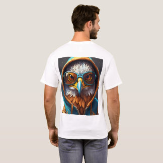 Camiseta emblema dinámico de águila de cristal en una camis