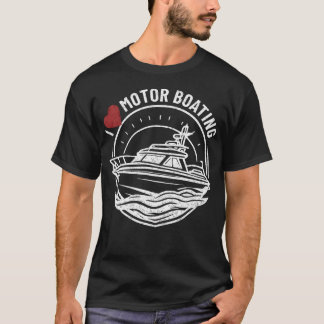 Camiseta Emblema divertido para amantes de lanchas a motor
