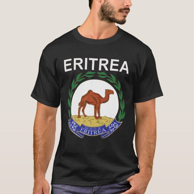 Camiseta Emblema eritreo Diseño del Orgullo Nacional (Anverso)