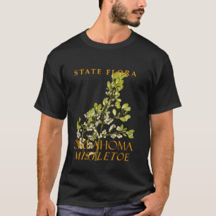 Camiseta Emblema floral del territorio de Oklahoma Muérdago