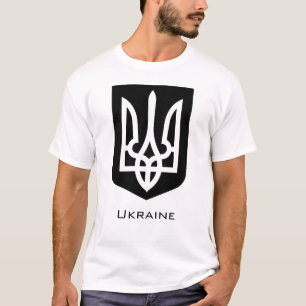 Camiseta Emblema Gráfico Contemporáneo Tryzub de Ucrania
