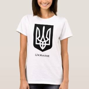Camiseta Emblema Gráfico Contemporáneo Tryzub de Ucrania