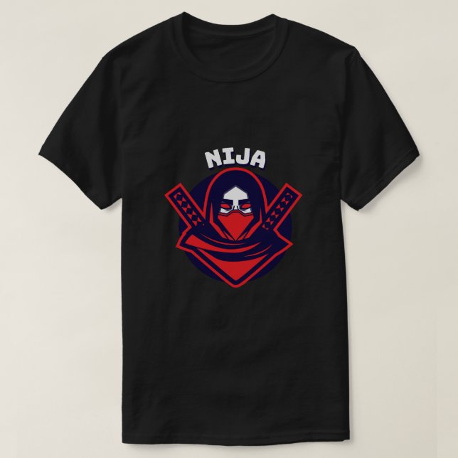 Camiseta Emblema Guerrero Ninja – Negrita (Diseño del anverso)