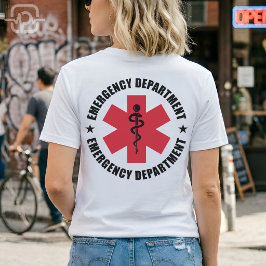 Camiseta Emblema médico de la estrella de la vida del depar