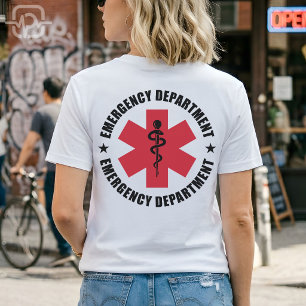 Camiseta Emblema médico de la estrella de la vida del depar