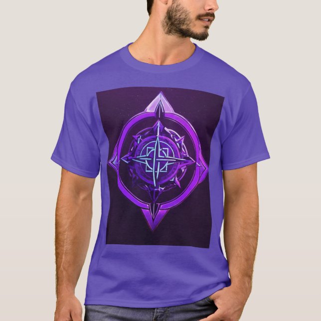 Camiseta Emblema místico - Tee de símbolo morado (Anverso)