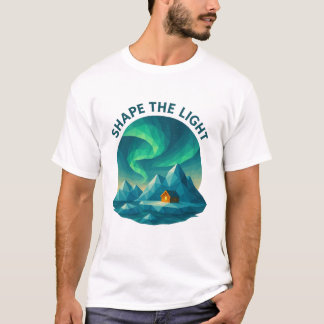 Camiseta Emblema Montaña Aurora Forma La Luz