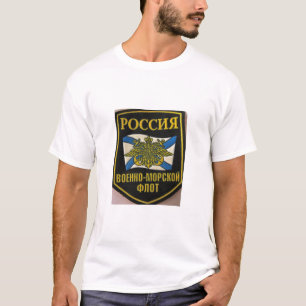 Camiseta emblema naval de la bandera rusa de la flota