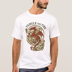 Camiseta Emblema Nudo Céltico Fuego Enredado