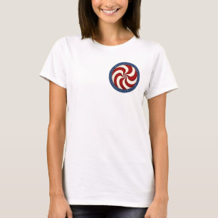 Camiseta Emblema Patriótico de Remolino América 250 Años Re
