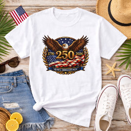 Camiseta Emblema Patriótico del 250 Aniversario en Bronce