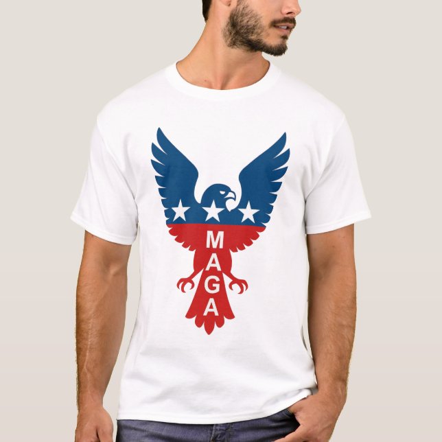 Camiseta Emblema patriótico MAGA Hawk (Anverso)