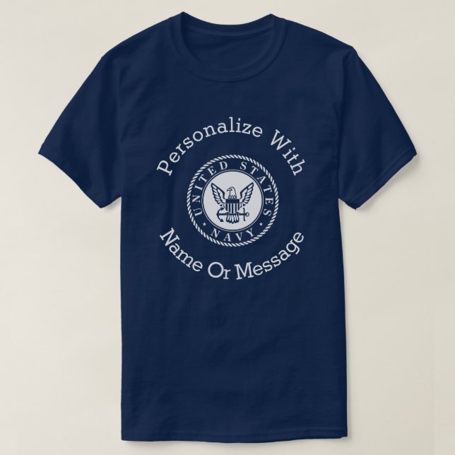 Camiseta Emblema personalizado de la marina americana (Diseño del anverso)