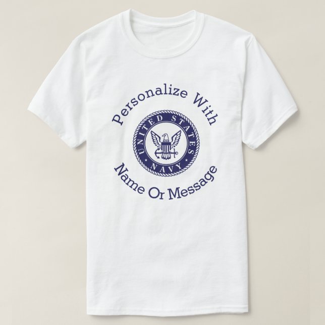 Camiseta Emblema personalizado de la marina americana (Diseño del anverso)