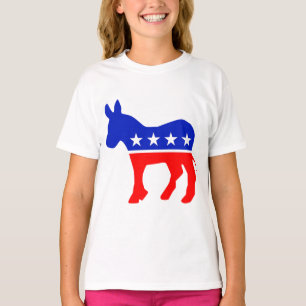 Camiseta Emblema político Fiesta democrático (Donkey)