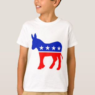 Camiseta Emblema político Fiesta democrático (Donkey)