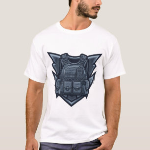 Camiseta Emblema táctico de pecho de soldado