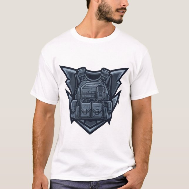 Camiseta Emblema táctico de pecho de soldado (Anverso)