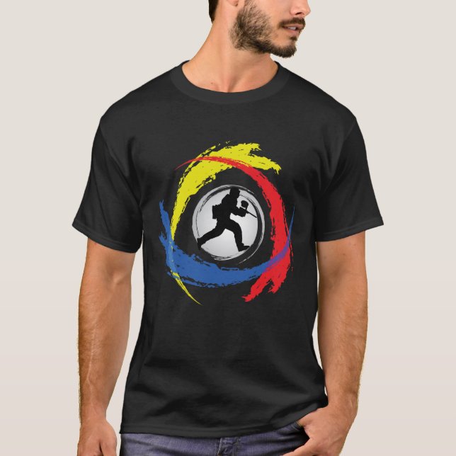 Camiseta Emblema tricolor de Paintball (Anverso)