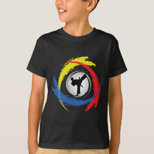 Camiseta Emblema tricolor del karate