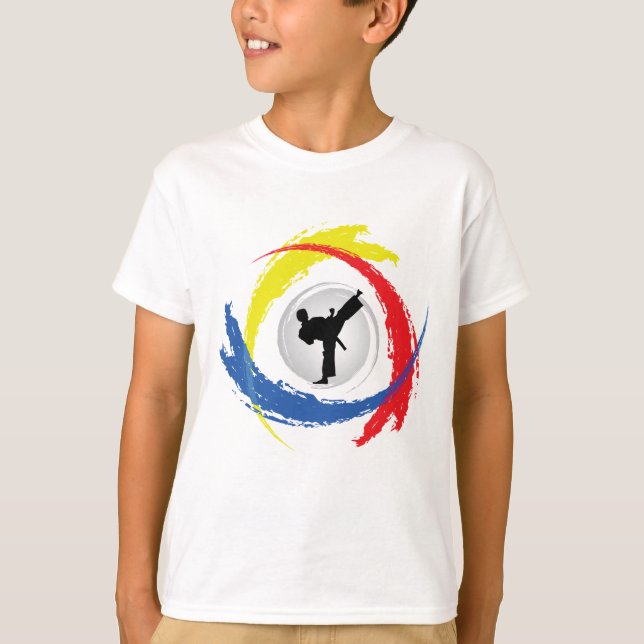 Camiseta Emblema tricolor del karate (Anverso)