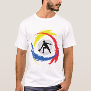 Camiseta Emblema tricolor del ping-pong