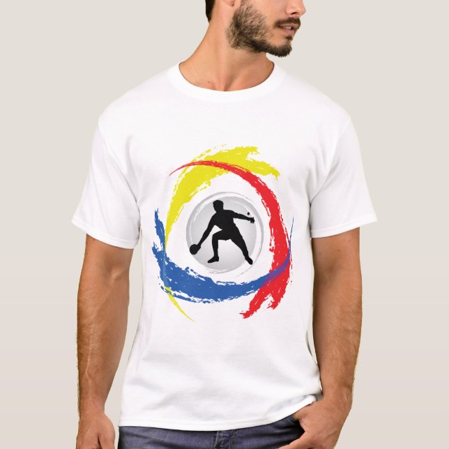 Camiseta Emblema tricolor del ping-pong (Anverso)