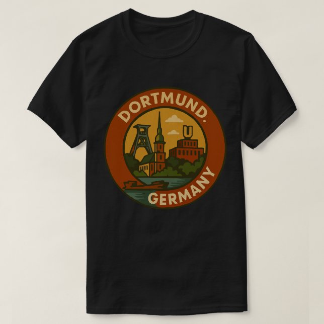Camiseta Emblema Urbano Alemán de Dortmund (Diseño del anverso)