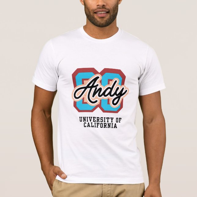 Camiseta Emblema Varsity Retro Andy (Anverso)