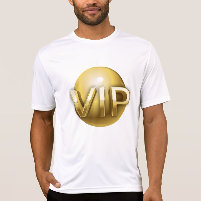 Camiseta Emblema VIP de oro 3D de lujo (Anverso)