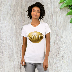 Camiseta Emblema VIP de oro 3D de lujo