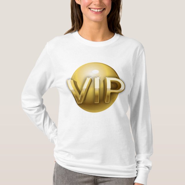 Camiseta Emblema VIP de oro 3D de lujo (Anverso)