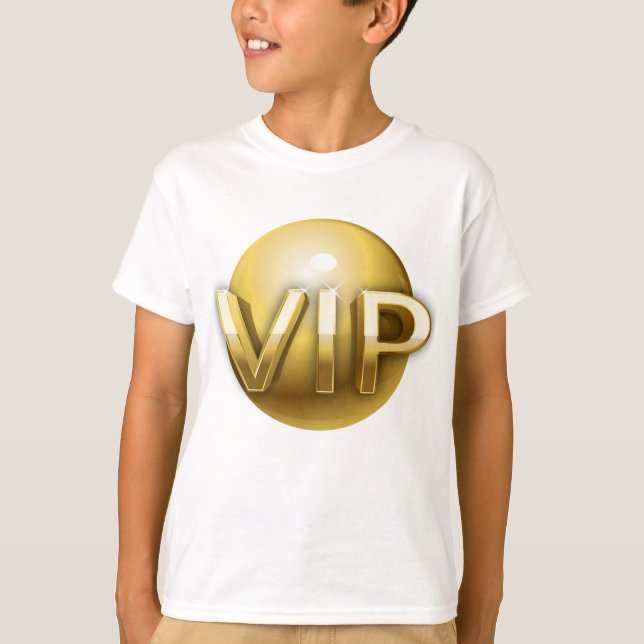 Camiseta Emblema VIP de oro de lujo 3D (Anverso)