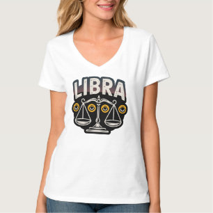 Camiseta Emblema Zodíaco Libra Místico