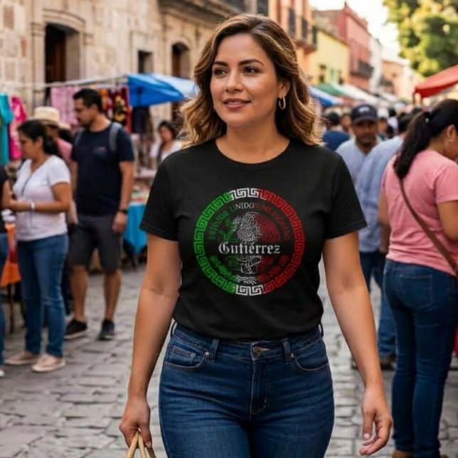Camiseta emblemática del apellido Gutiérrez México (Gutiérrez Last Name México emblem shirt)