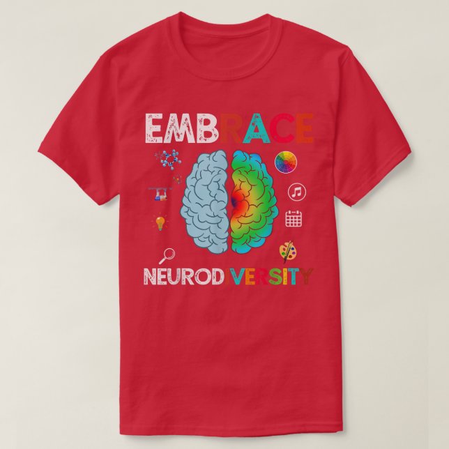 Camiseta Embrace Neurodiversity ADHD Autism  (Diseño del anverso)