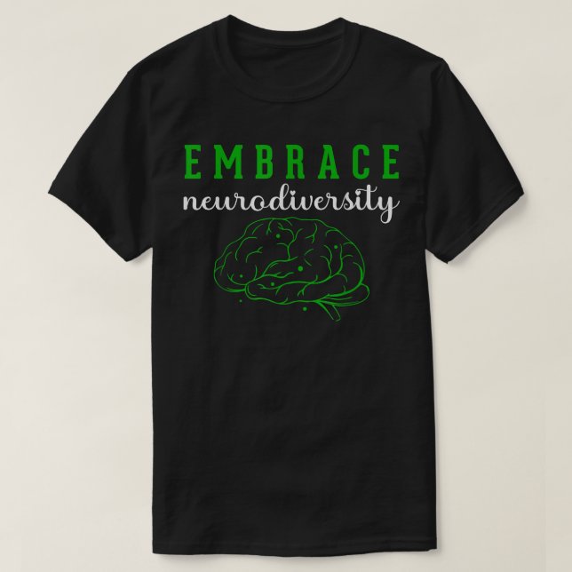 Camiseta Embrace Neurodiversity ADHD Autism Awareness  (Diseño del anverso)