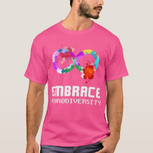 Camiseta Embrace Neurodiversity Autism ADHD ASD Rainbow Bra