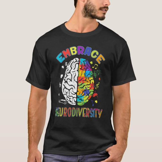 Camiseta Embrace Neurodiversity Autism Awareness ASD Men Wo (Anverso)