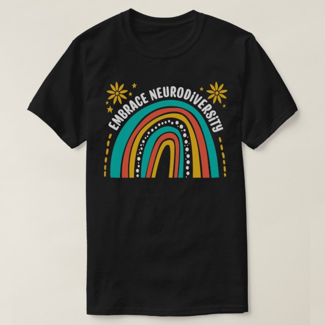 Camiseta Embrace Neurodiversity Autism Awareness Brain Embr (Diseño del anverso)