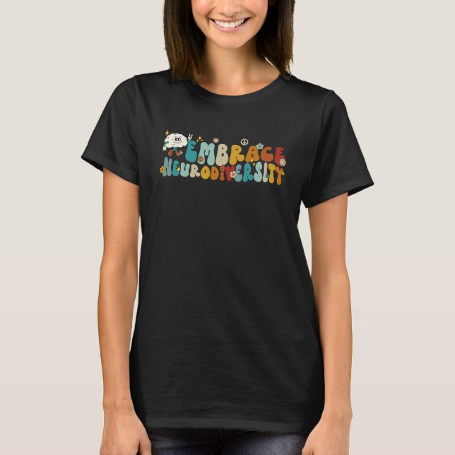 Camiseta Embrace Neurodiversity Autism Awareness Hippie Gro (Anverso)