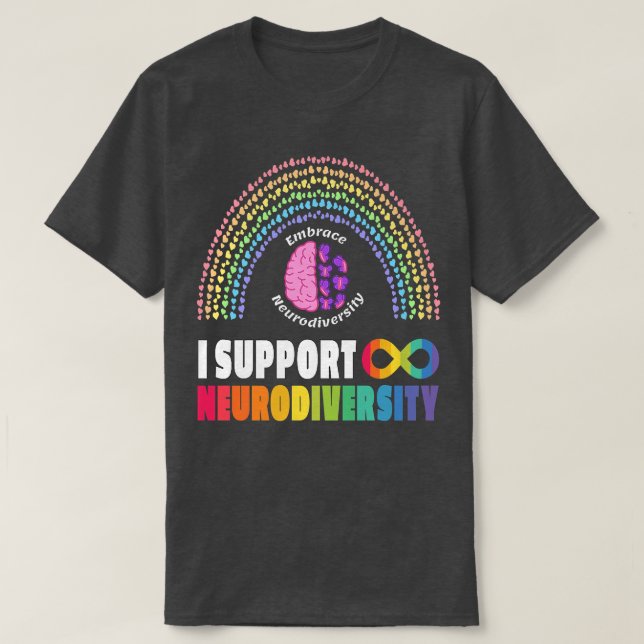 Camiseta Embrace Neurodiversity Autism Spectrum ADHD ASD Ra (Diseño del anverso)