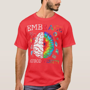 Camiseta Embrace Neurodiversity Brain Embrace ADHD Autism A
