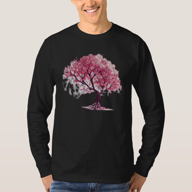 Camiseta Embrace Spring with a Unique Cherry Blossom Geomet (Anverso)