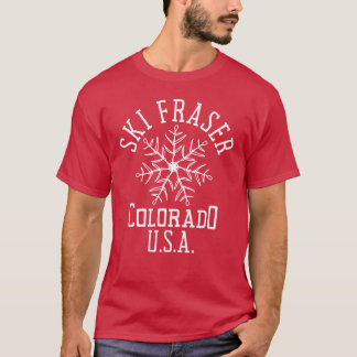 Camiseta Embroidered Snowflake Fraser Colorado USA White